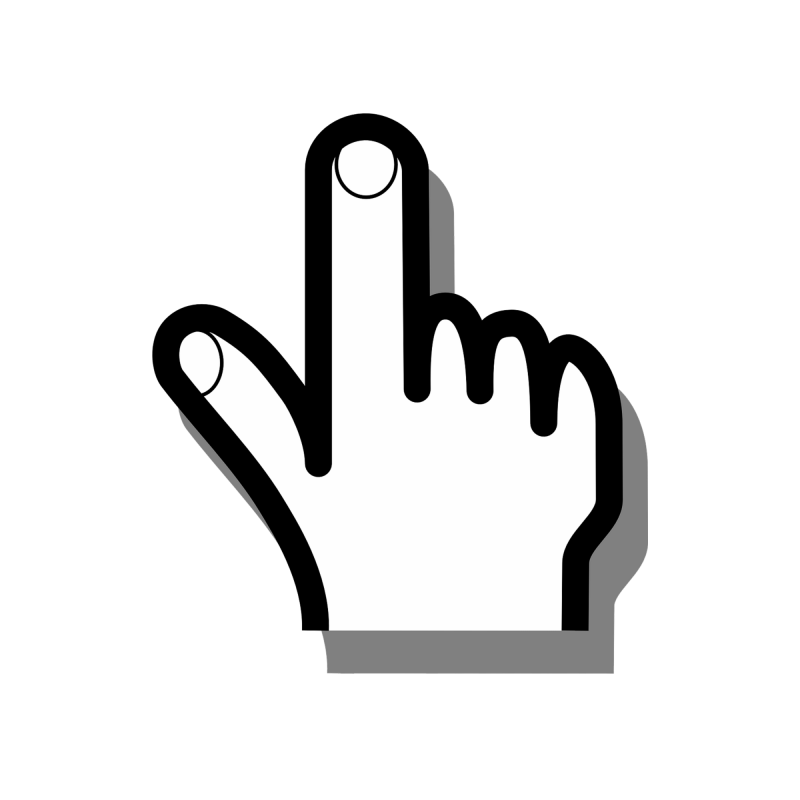 image of hand with pointer finger up