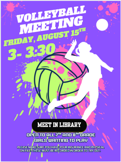 flyer for volleyball meeting