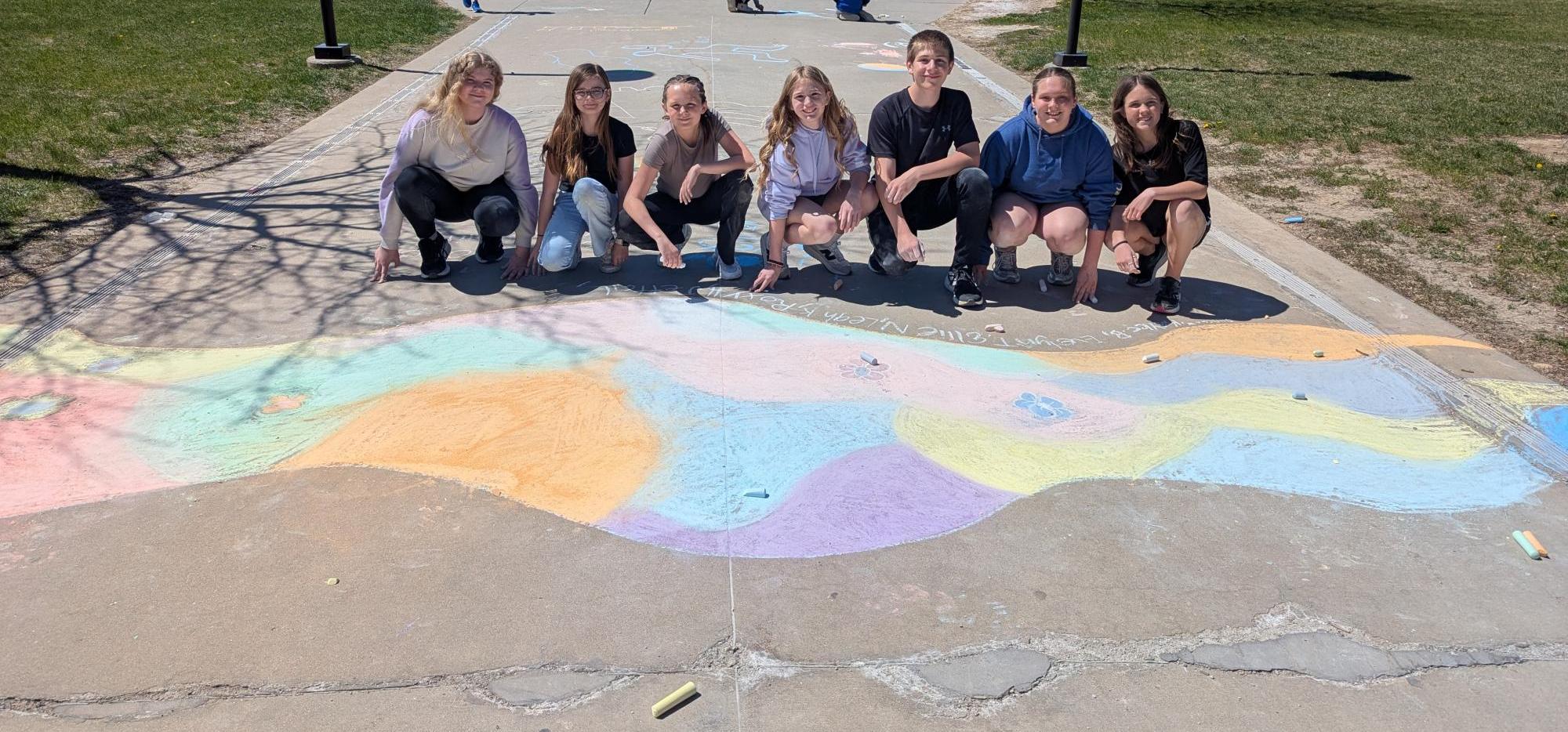 7th grade chalk art