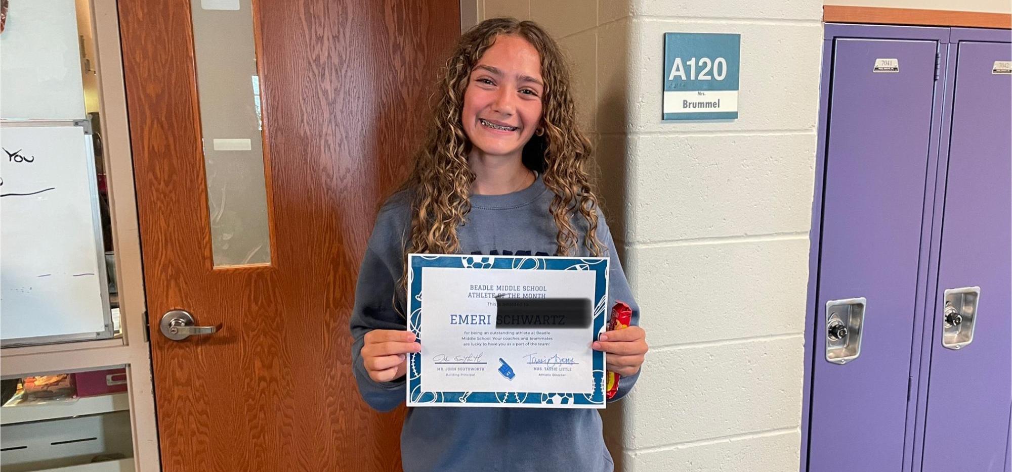 Female athlete for April