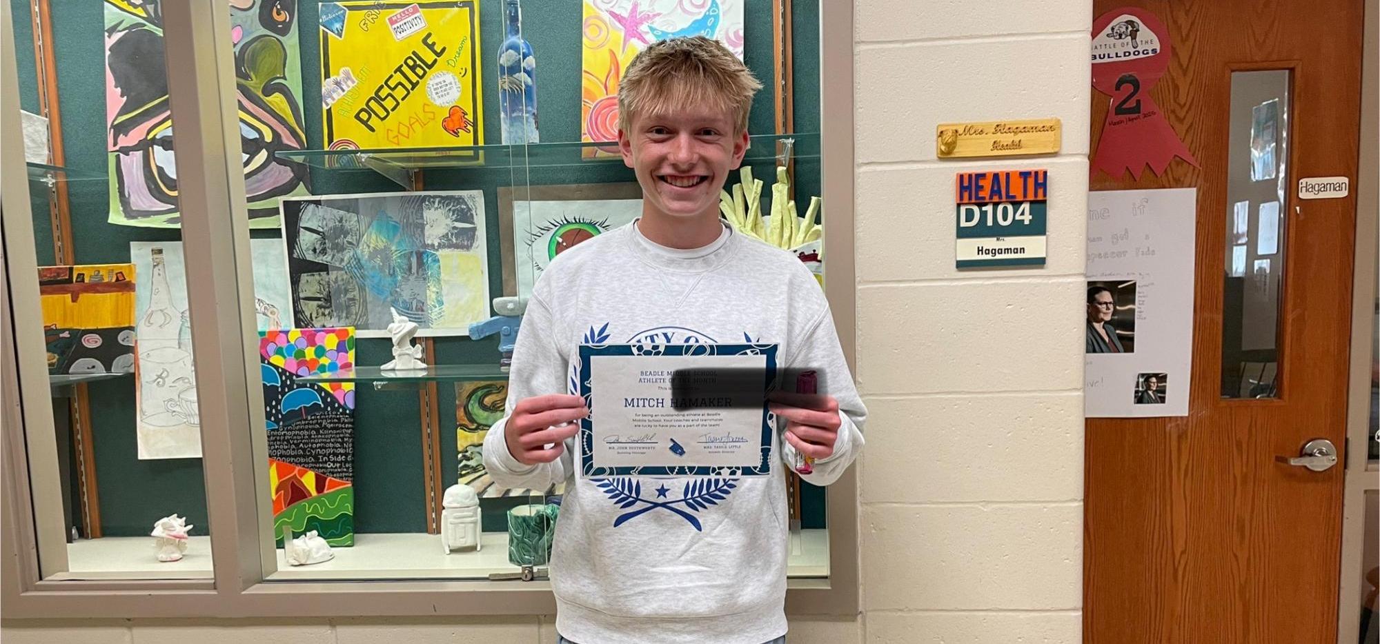 Male athlete for April